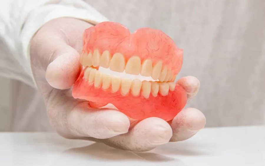 set of full dentures